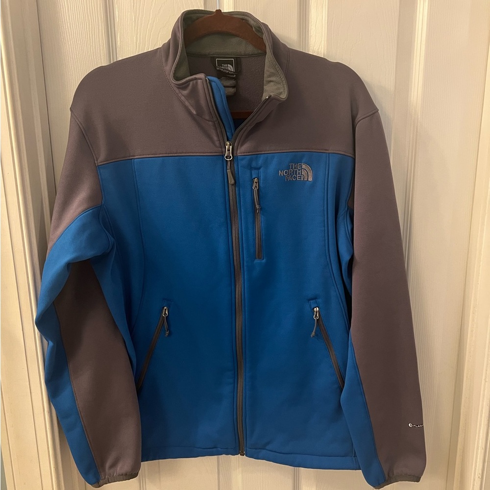 The North Face Zipper Front Jacket Blue & Gray Sz L